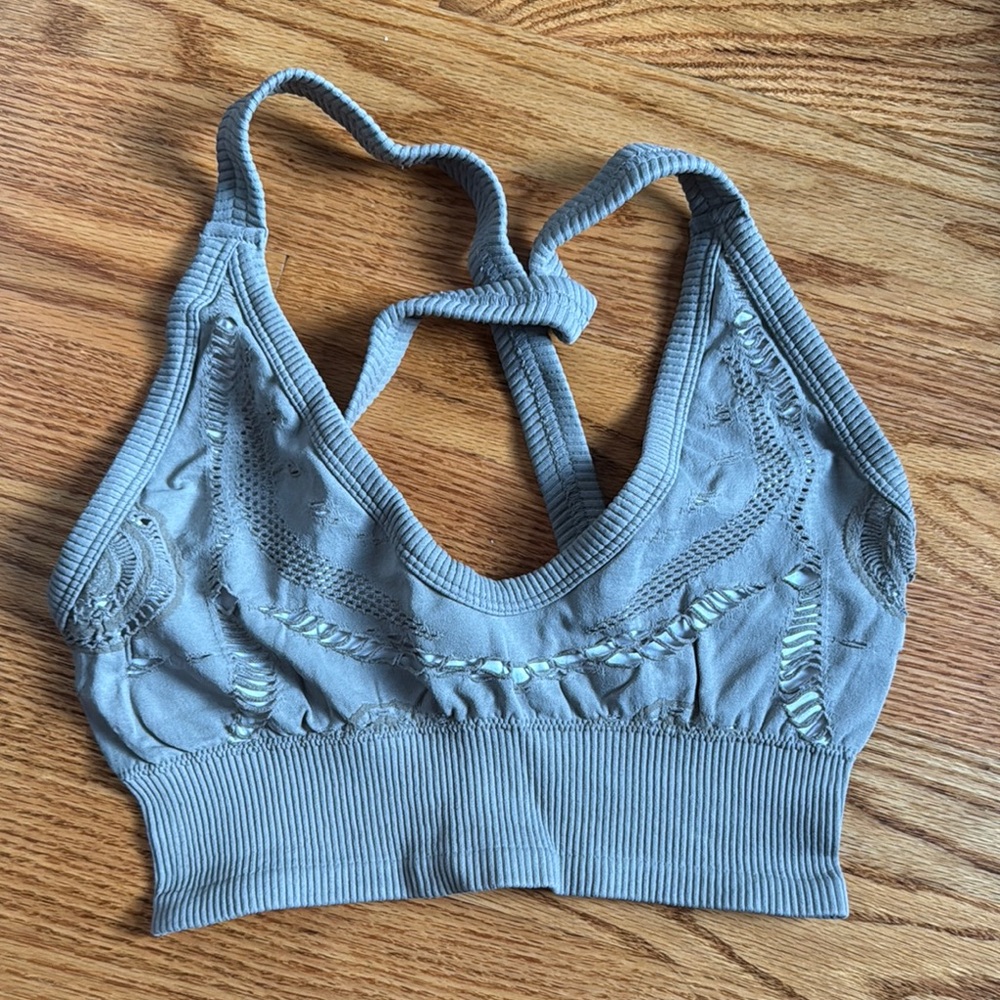 Balance Athletica Gray Textured Bralette